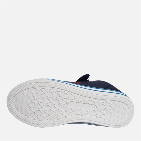 Penguin Junior Regenbogen Leinenschuhe Navy/Rot - Image 5