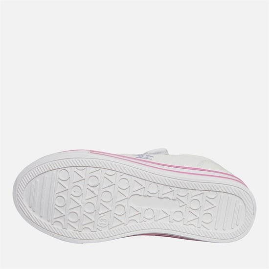Penguin Junior Regenbogen Canvas Mädchenschuhe Weiß/Lila - Image 5