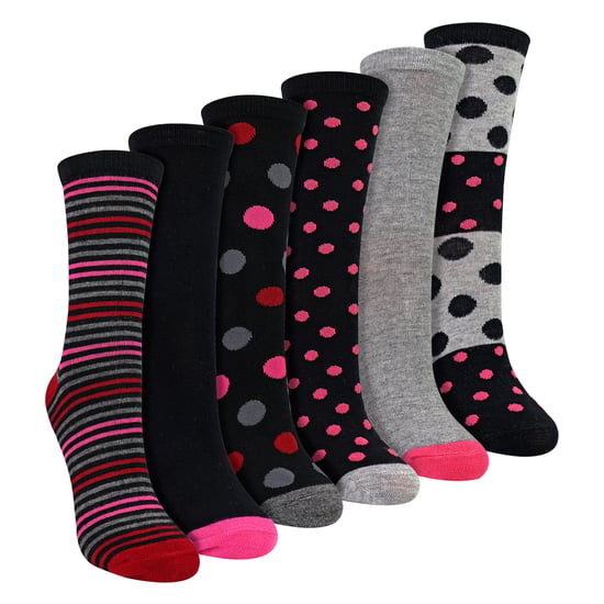 6er Pack Damen Bambus Socken Weich Atmungsaktiv Gemusterte Alltagssocken - Image 1