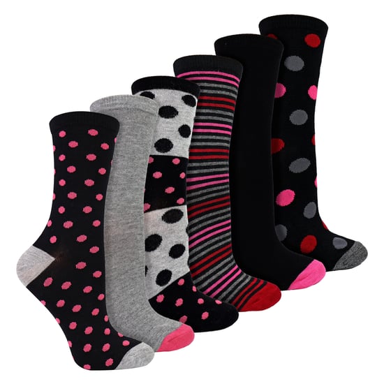 6er Pack Damen Bambus Socken Weich Atmungsaktiv Gemusterte Alltagssocken - Image 3