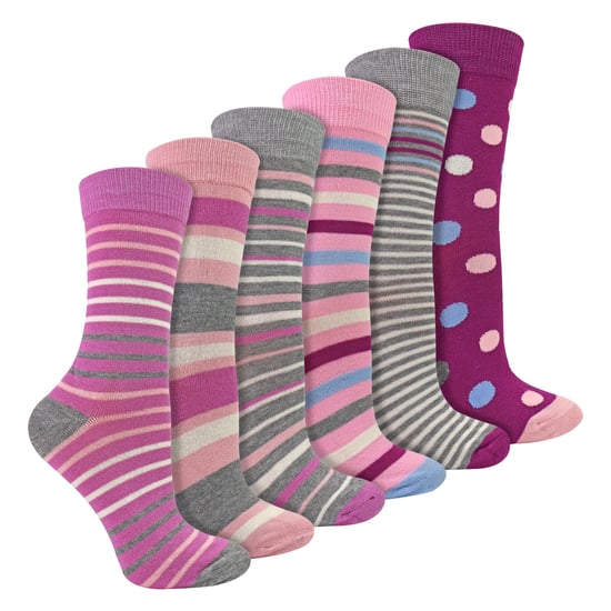 6er-Pack Damen-Bambus-Socken Weich Atmungsaktiv Gemusterte Alltagssocken - Image 3