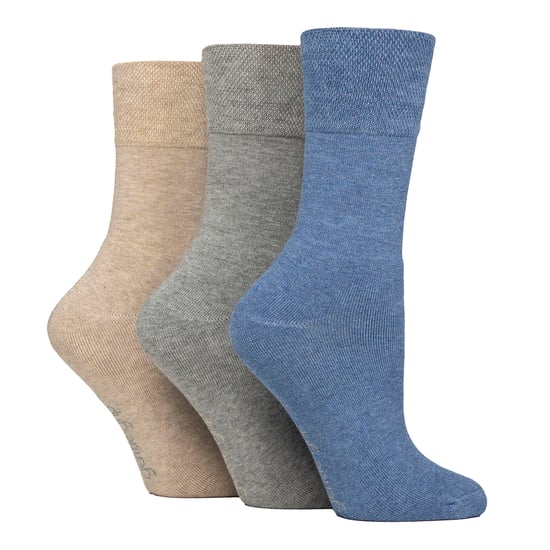 3er Pack Damen Bambus Socken Weich Atmungsaktiv Polsterung Crew Socken - Image 1