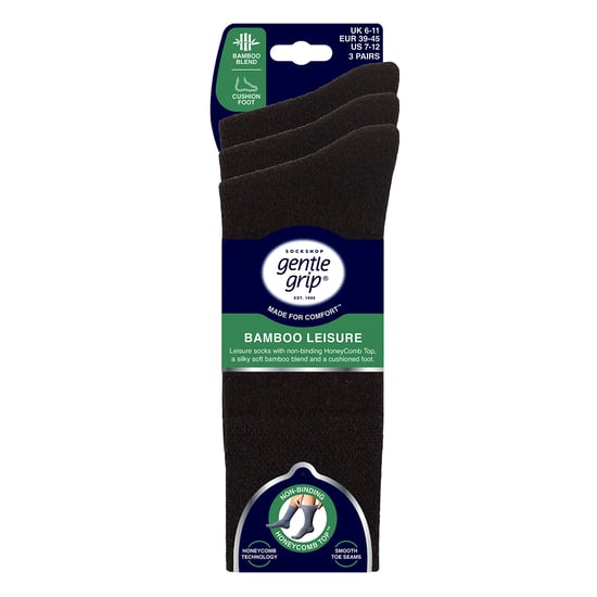 3er-Pack Herren-Bambussocken Weich Atmungsaktiv Gepolsterte Crew-Socken - Image 2