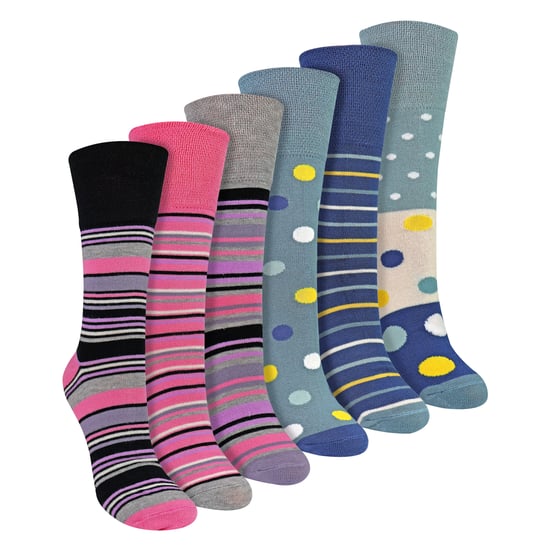6er Pack Damen Bambus Nicht-Elastische Socken Weich Atmungsaktiv Alltagskomfort - Image 1