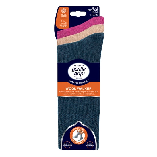 3er Pack Damen Woll-Stiefelsocken Warm Gepolsterte Wandersocken - Image 2