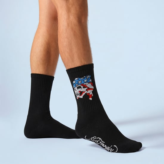 5er-Pack Herren Crew-Socken mit Totenkopf-Muster, weich und atmungsaktiv, lässige Socken - Image 4