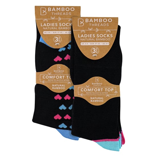 6er-Pack Damen Bambus Nicht-Elastische Socken Weich Atmungsaktiv Alltagskomfort - Image 2