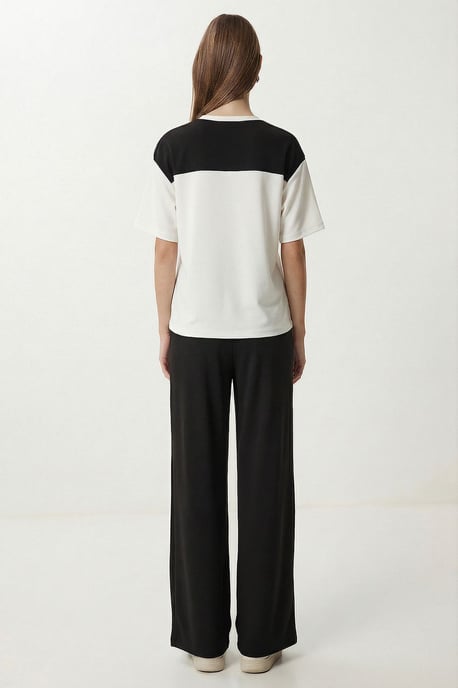 Farbblockiertes Crewneck-Zweiteiler-Set - Image 5
