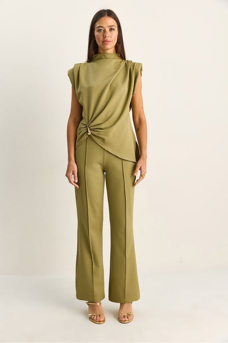 Hoch tailliertes Flared Leg Co-Ord Set - Image 2