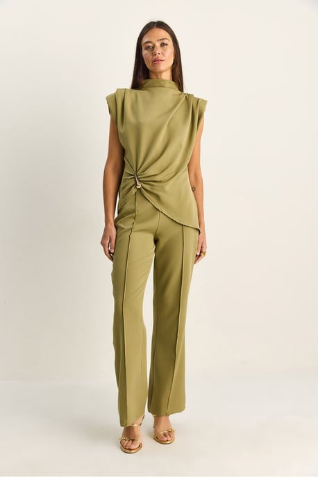 Hoch tailliertes Flared Leg Co-Ord Set - Image 3