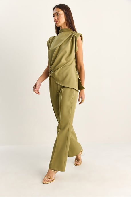 Hoch tailliertes Flared Leg Co-Ord Set - Image 4