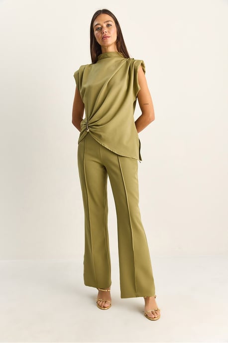 Hoch tailliertes Flared Leg Co-Ord Set - Image 5