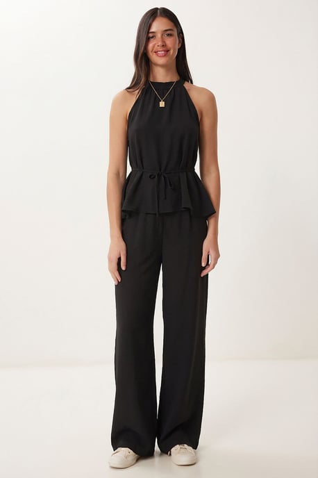 Hochtaillierter Halter Neck Zweiteiliger Koordinationsanzug - Image 2