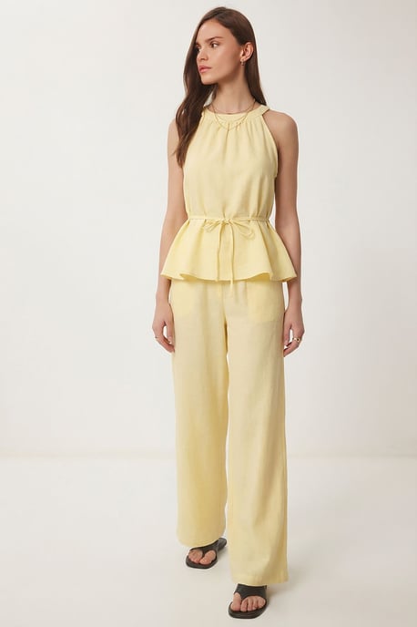 Hochtailliertes Halter-Neck Zweiteiliges Koordiniertes Set - Image 2