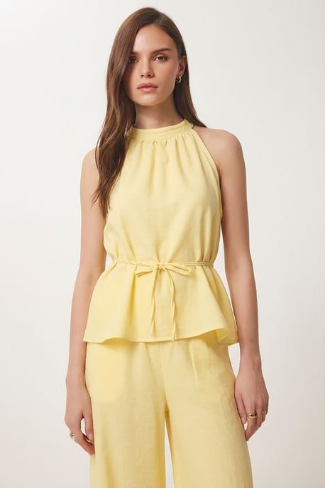 Hochtailliertes Halter-Neck Zweiteiliges Koordiniertes Set - Image 4