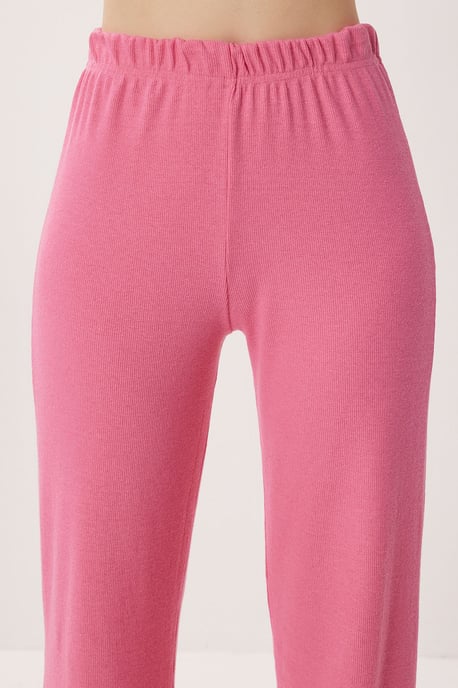 V-Ausschnitt Knopf-Longcardigan und Hosen-Pyjama-Set - Image 6