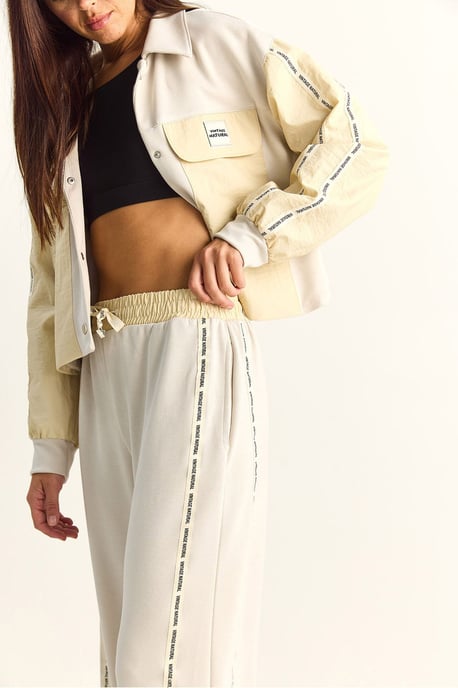 Gestreiftes Mid-Waist Zweiteiliges Set mit Tasche - Image 6