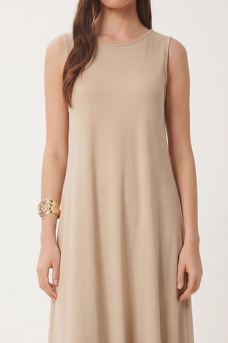 A-Linien-Midi-Kleid mit Tasche - Image 5