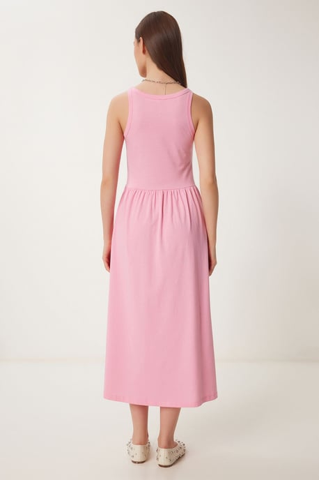 Ärmelloses Midi-Kleid mit Rundhalsausschnitt - Image 5