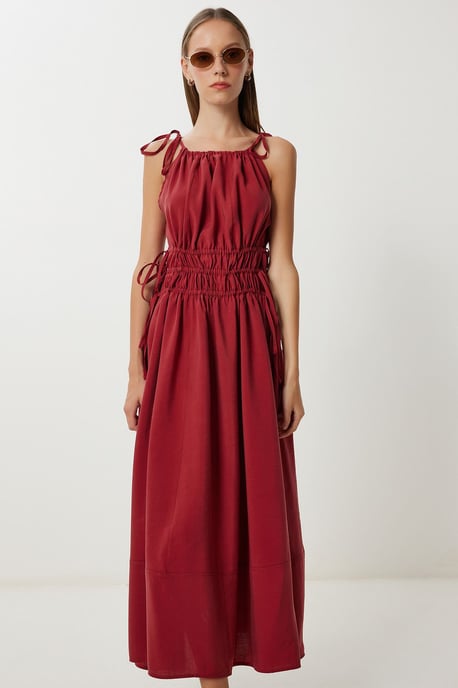 Halterneck Midi-Kleid mit Schleifen-Detail - Image 3