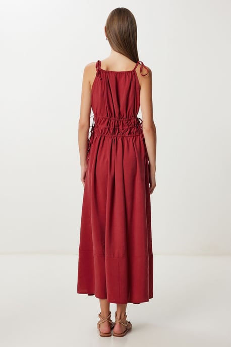 Halterneck Midi-Kleid mit Schleifen-Detail - Image 5