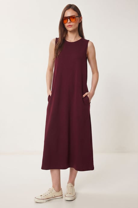 A-Linien-Midikleid mit Tasche - Image 2