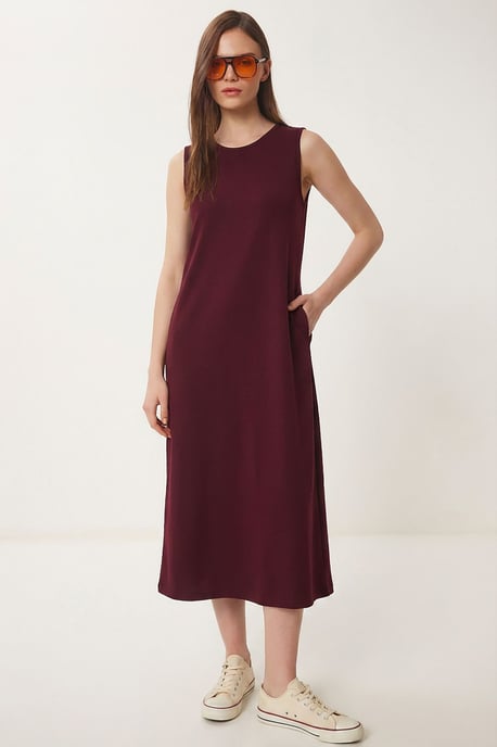 A-Linien-Midikleid mit Tasche - Image 3