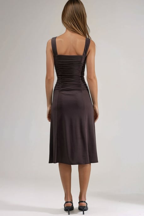 Herzkragen Midi-Kleid mit A-Linien-Schnitt - Image 3
