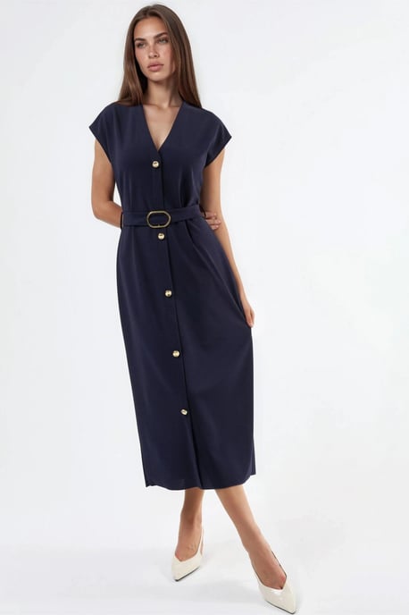 Gürteltini Kleid mit V-Ausschnitt - Image 1