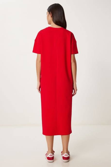 Midi Baumwollkleid mit Schlitz - Image 5