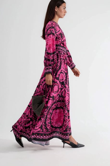 Midi-Kleid mit floralem Bindeband - Image 2