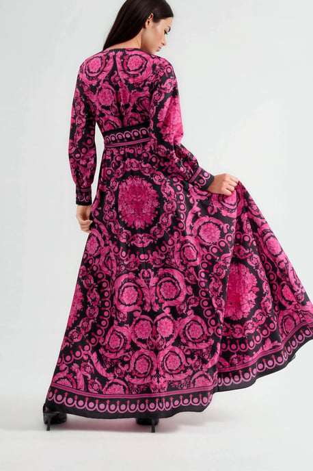 Midi-Kleid mit floralem Bindeband - Image 3