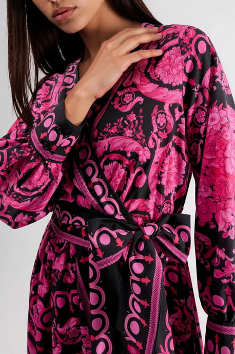 Midi-Kleid mit floralem Bindeband - Image 5