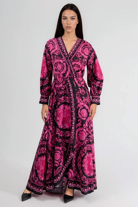 Midi-Kleid mit floralem Bindeband - Image 6
