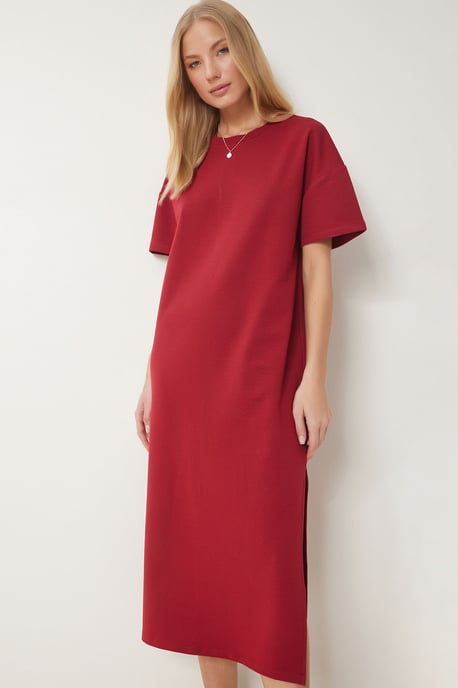 Midi Baumwollkleid mit Schlitz - Image 2