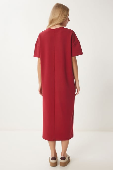 Midi Baumwollkleid mit Schlitz - Image 4