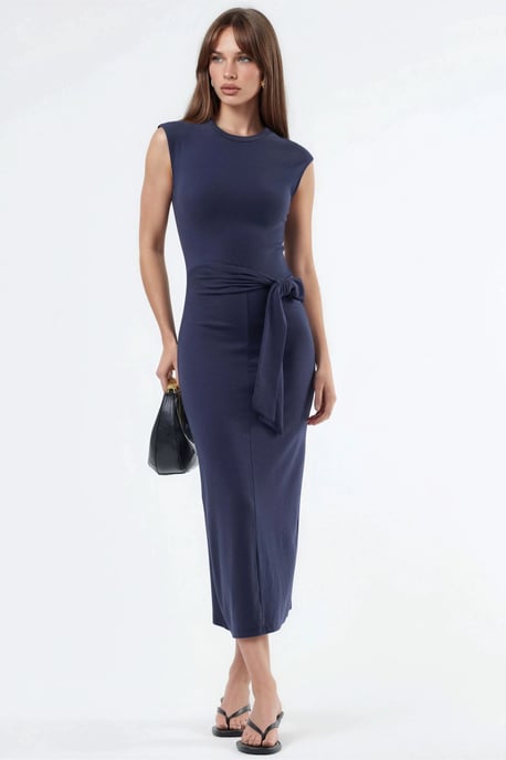 Midi-Kleid mit Bindungsdetails - Image 1