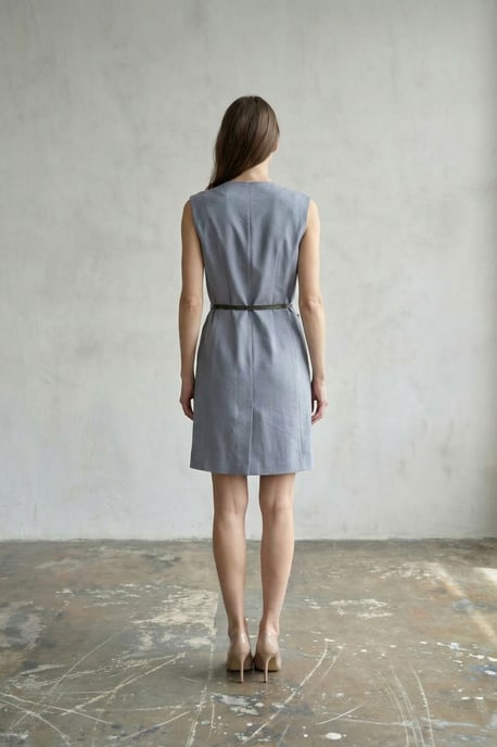 Gürtel-Midi-Shift-Kleid - Image 2