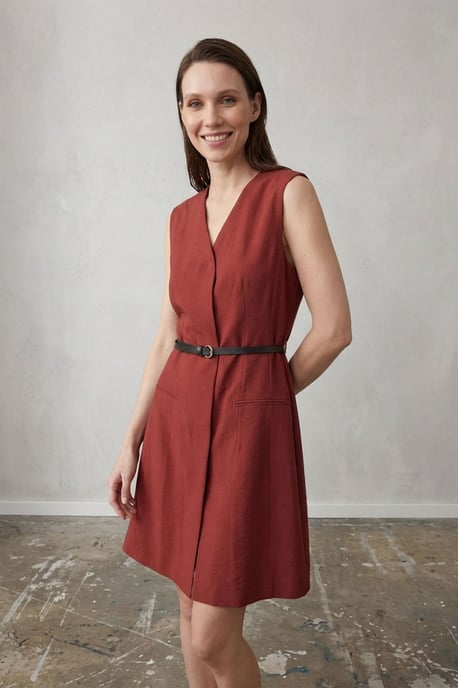 Tailliertes Midi-Shiftkleid - Image 1