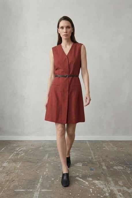 Tailliertes Midi-Shiftkleid - Image 2