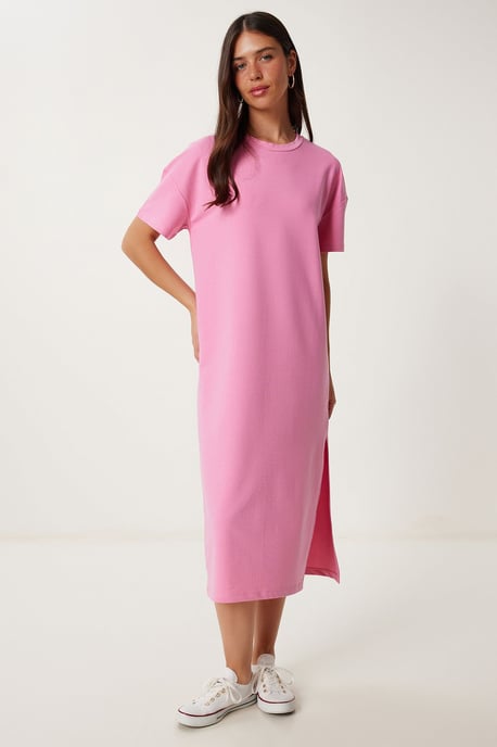 Midi Baumwollkleid mit Schlitz - Image 2