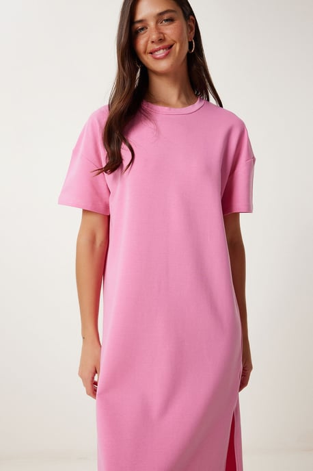Midi Baumwollkleid mit Schlitz - Image 3