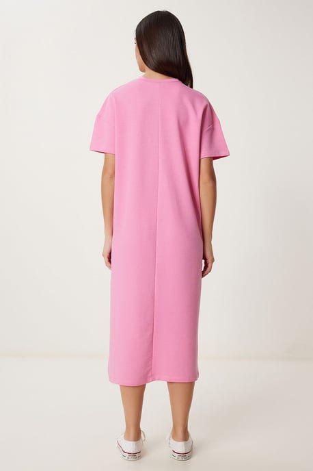 Midi Baumwollkleid mit Schlitz - Image 4