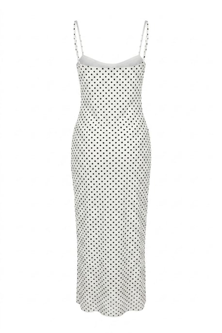 Trägerloses Polka-Dot-Tüll-Midi-Kleid - Image 3