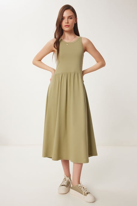 Ärmelloses Midi-Kleid mit Rundhalsausschnitt - Image 3