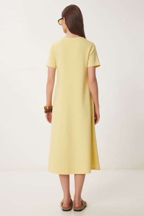 Midikleid mit kurzen Ärmeln und Rundhalsausschnitt - Image 5