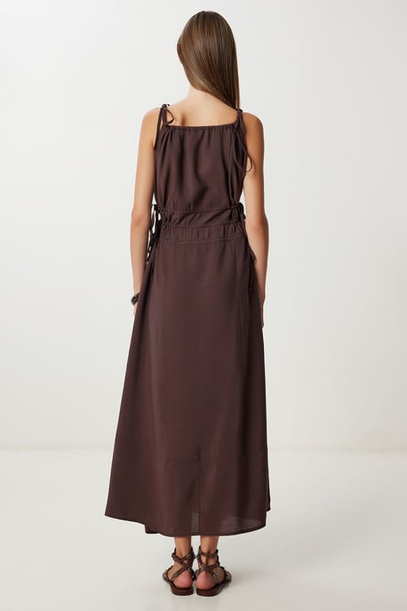 Halterneck Midi-Kleid mit Schleifen-Detail - Image 5