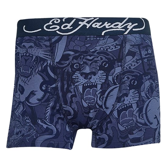 5er-Pack Herren Baumwollreiche Stretch-Boxershorts mit elastischem Bund Blau Unterwäsche - Image 2