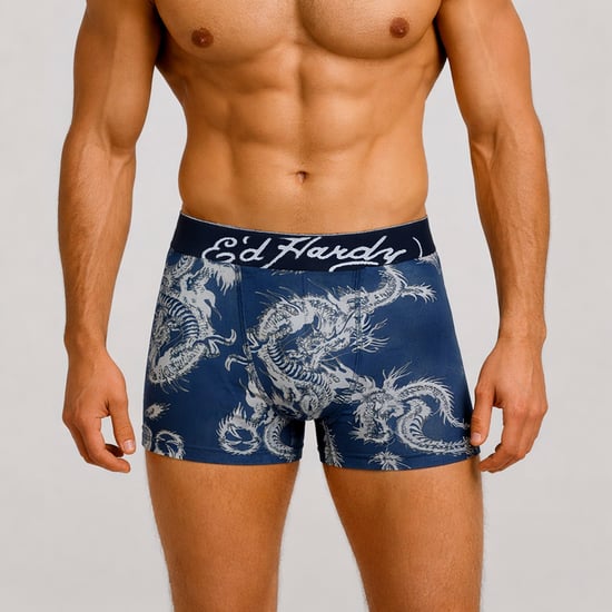 5er-Pack Herren Baumwollreiche Stretch-Boxershorts mit elastischem Bund Blau Unterwäsche - Image 4