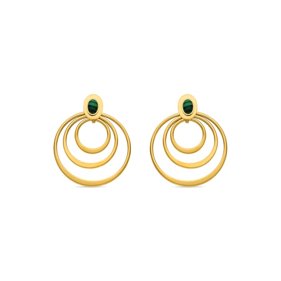 Luxenter Ohrringe mit 18k Gold Finish Malachit - Hask - Image 1